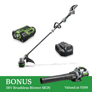 EGO POWER+ 56V 38cm Brushless Line Trimmer KIT + BONUS Blower SKIN