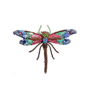 Braid  dragonfly brooch