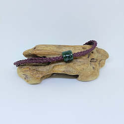 Koru: Maroon Cord Single Beaded Bracelet
