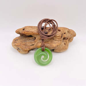 Pendant, Necklace: Small Inanga Koru Pendant