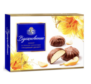 “Inspiration” Dark Chocolate Marshmallow, Pear Dessert, 200g. – Gastronomy