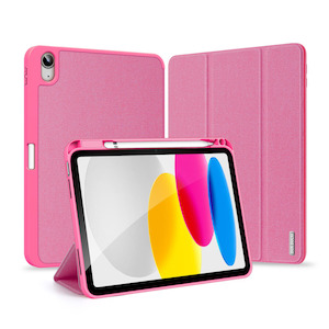 iPad 11 / iPad 10 Full Cover Folio Case - Rose Pink Domo Series by Dux Ducis - GA Tech