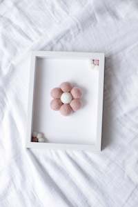 Nursery Decor: Daisy Frame - Pink/White