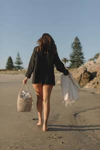 Beach Swim: BEACH TOWEL-  Natural