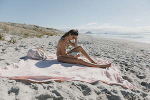 Beach Swim: BEACH BLANKET - Baby Pink