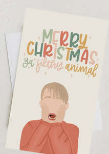 Christmas Collection: Merry Christmas ya Filthy Animal Card