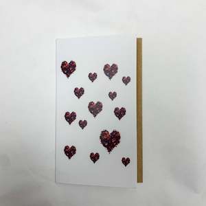 Red Hearts Card