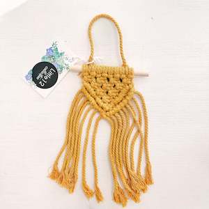 Mini Macramé Wall Hanging - Mustard