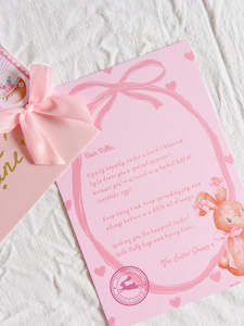 Easter Bunny Letter Pink
