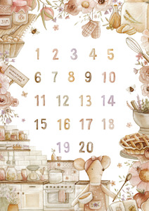 Kids Room Decor: Millar Mouse Home Numbers Print