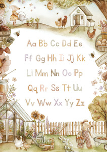 Kids Room Decor: Millar Mouse Garden Alphabet Print