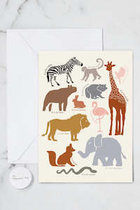 Card - A is for Animals