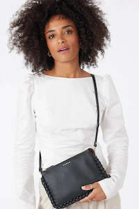 Saben: Tilly's Big Sis Crossbody - Black Plaited Edge
