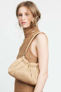 Alexis Shoulder Bag - Biscotti Pleat
