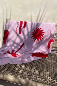 Oversized Sarong by A COMPANY OF FRIENDS - PINK/RED