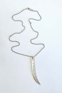 Nikki Ross Jewellery: Tusk Tag Forever Pendant on a Diamond Cut Chain - Silver