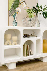 Bodhi Wooden Sideboard -  Textured White