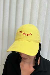Dad Cap - "Stay Weird" - Lemon Sorbet