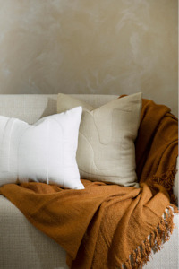 Cushions Throws 1: Mila Feather Filled Cushion - Nougat