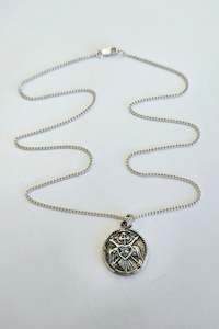 Harmony Coin Pendant on a Fine Cable Chain - Silver