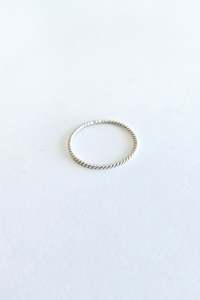 Rings: Fine Weave Stacker Ring - Silver