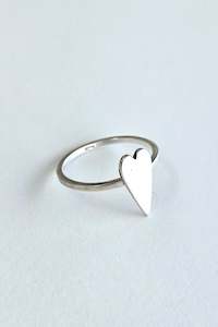 Heart Stacker Ring - Silver