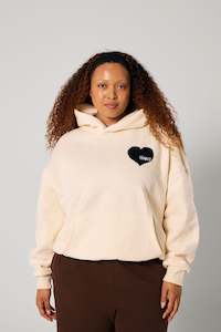 Fashion: Heart Hoodie - Butter & Black
