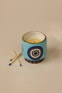 Handpainted Eye Ceramic Candle - Incense & Smoke