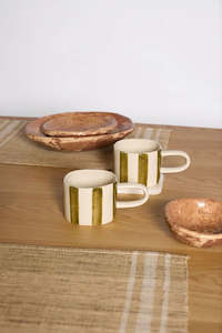 Ned Collections: Fenton Mug - Olive Stripe