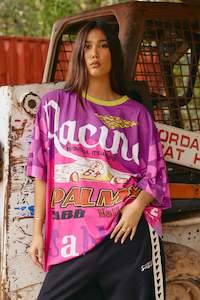 Sabbi: The Very Oversized it's Gangster Tee - Pink