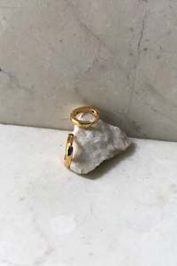 Earrings: Bullet Hoops - Gold