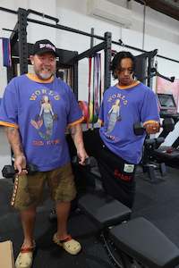 The Very Oversized Extra Fires Gym Tee  - Blue