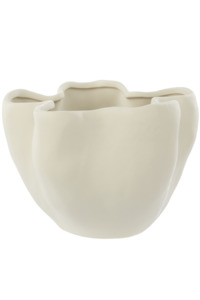Amalfi Fluid Vase - Cream