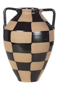 Decor Ceramics 1: Amalfi Fulton Vase With Arms - Black & Natural