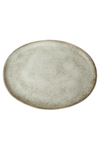 Decor Ceramics 1: Dusk Stoneware Oval Platter - Cream & Brown
