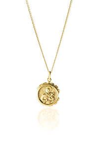 Fashion: St Gerard - Saint of Motherhood Necklace - Gold