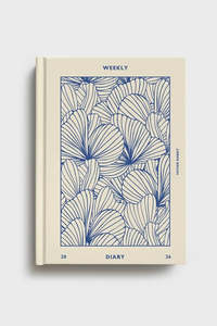 Books Games: 2026 Weekly Diary - Prussian Blue Floral