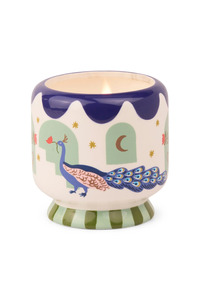Candles Rituals: A dopo Peacock Ceramic Candle - Misted Lime