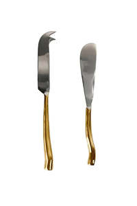 Papier Hq: Gold Cheese Knife Set of 2