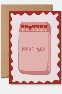 Gifts: Perfect Match Love Greeting Card, Anniversary, Wedding