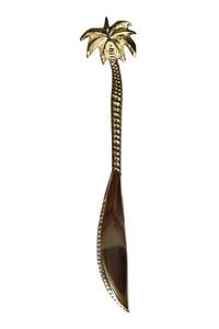 Home: Brass Cheese Knife - Palm Tree