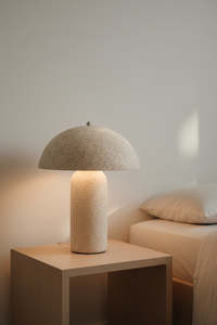 Mushroom Paper Mache Lamp