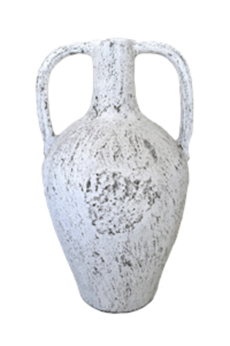 Decor Ceramics 1: Lombok Urn Buffalo Antique Whitewash