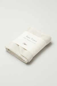 Homewares: Organic Face Towel - Ivory