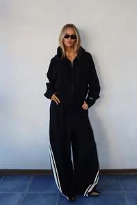 Tops 1: Cropped Hoodie - Black & Butter
