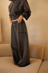Tops 1: Acid Wash Trackpant - Charcoal