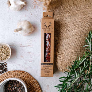 Gathered Game Wild Venison Salami  Long Box 100g