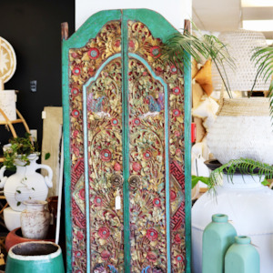 Turquoise Vintage Wooden Door