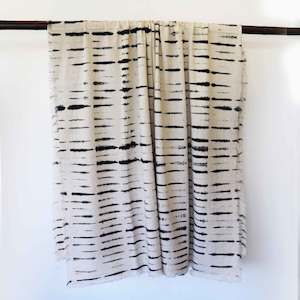 Throws: Beige and Navy Cotton Throw