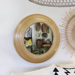 Living: Bamboo Fish Eye Mirror